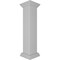 Ekena Millwork 8"W x 40"H Plain Newel Post with Peaked Capital & Base Trim (Installation kit included) NWL08X40PLP0B0 - alternate 2